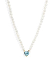 Gem Heart Pearl Necklace