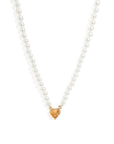 Gem Heart Pearl Necklace
