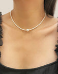 Large Round Pearl Strand Necklace