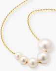 Five Gradual Pearl Necklace