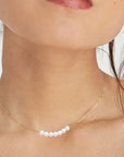 Seven Baby Pearl Box Thread Necklace