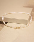 Double Pearl Strand Toggle Necklace