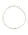 Double Pearl Strand Toggle Necklace