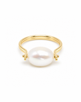 Baroque Pearl Orbit Ring