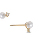 Pearl Diamond Stud Earrings
