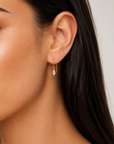Lab Grown Floating Marquise Diamond Hook Earrings