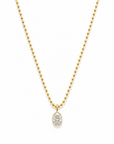 Oval Lab Diamond Ball Chain Necklace