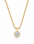 Round Lab Diamond Ball Chain Necklace