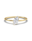 Slanted Marquise Lab Diamond Solitaire Ring