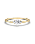 Marquise Lab Diamond East West Solitaire Ring