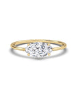 Marquise Lab Diamond East West Solitaire Ring