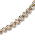 Lab Diamond Graduated Bezel Tennis Necklace