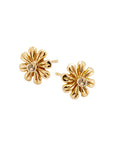Gold Daisy Stud Earrings