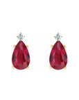 Ruby Diamond Earrings