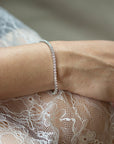 Round Lab Diamond Tennis Bracelet Large