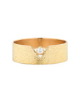 Diamond Gold Foil Tube Ring