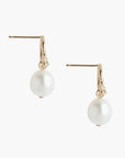 Circle Bubble Oval Pearl Earrings