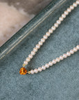 Gem Heart Pearl Necklace