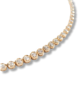 Lab Diamond Graduated Bezel Tennis Necklace