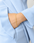 18K Beaded Flower Bracelet