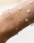 18K Shimmer Beaded Duo Bracelet