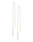 18K Long Shimmer Threader Earrings