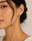 18K Gradual Shimmer Drop Earrings