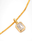 18K Emerald Cut Lab Diamond Collar Necklace