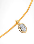 18K Oval Lab Diamond Collar Necklace