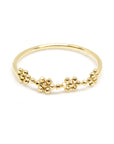 18K Flower Bead Ring