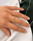 18K Shimmer Bypass Ring