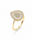 18K Pear Soleil Diamond Ring