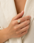 18K Pear Soleil Diamond Ring