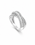 18K Soleil Crisscross Diamond Ring