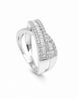 18K Soleil Crisscross Diamond Ring