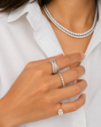 18K Soleil Crisscross Diamond Ring