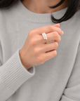18K Infinite Pearl Duo Shimmer Wrap Ring