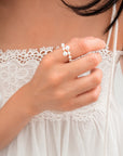 18K Infinite Pearl Duet Wrap Ring