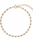 18K Beaded Flower Bracelet