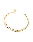 18K Shimmer Beaded Duo Bracelet