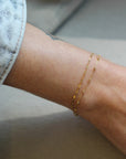 18K Shimmer Beaded Duo Bracelet
