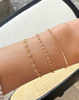 18K Linked Bead Bracelet