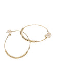 18K Shimmer Beaded Hoop Earrings