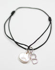 Cord Charm Bracelet Black