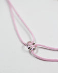 Cord Charm Bracelet Pink