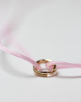 Cord Charm Bracelet Pink