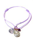 Cord Charm Bracelet Purple