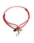 Cord Charm Bracelet Red