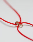 Cord Charm Bracelet Red