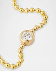 Round Lab Diamond Ball Chain Bracelet